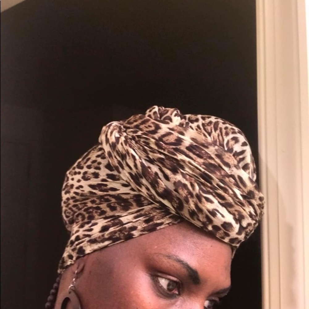 Animal print head wraps 72x22 inches